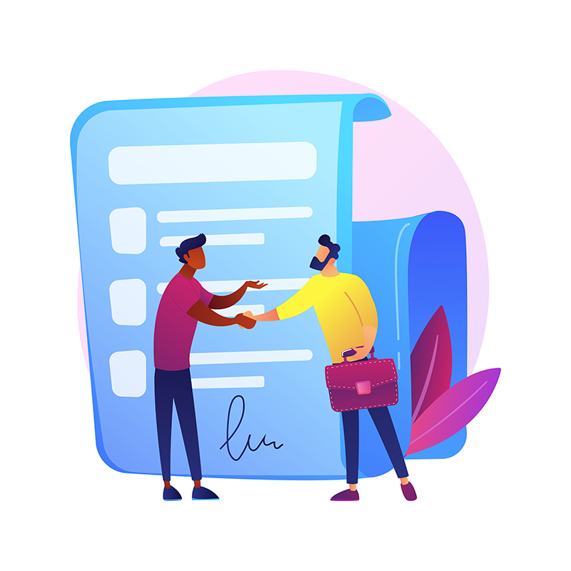 Illustration of a document support process